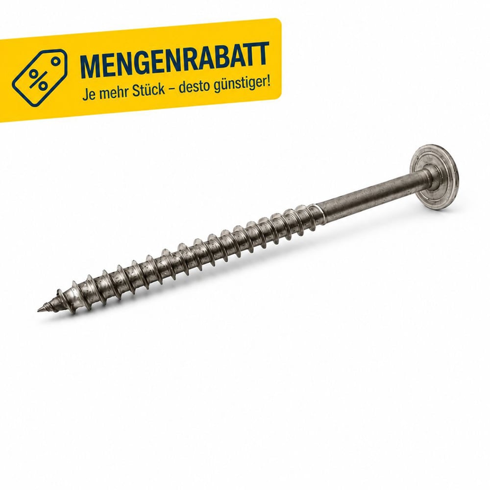 Tellerkopfschrauben für die Montage von Dachhaken