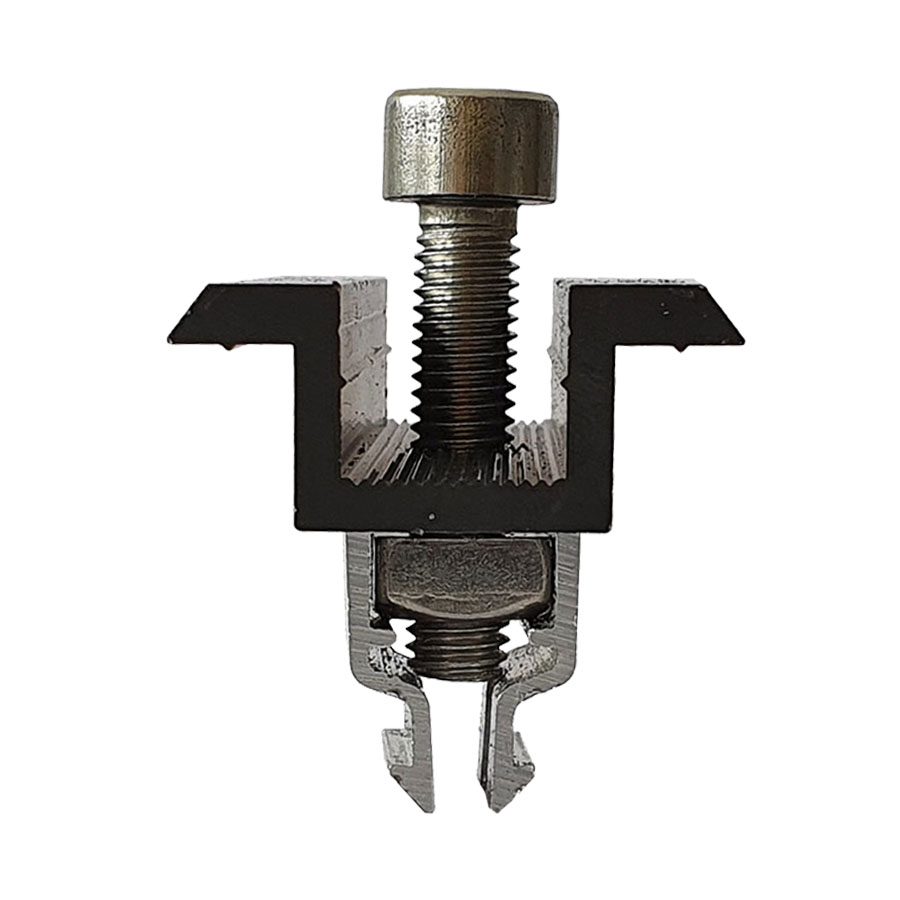 Produktbild für V8 K+ Mittelklemme mit Klick-System (silber- unbehandelt) Profil