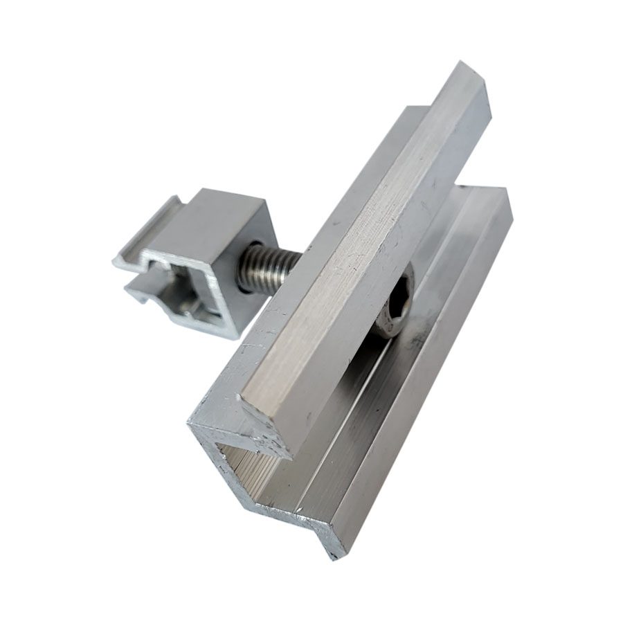 Produktbild für V8 K+ Mittelklemme mit Klick-System (silber- unbehandelt)