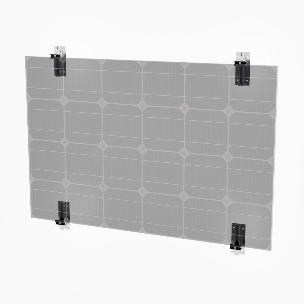 Produktbild venturama Solar EvoWall Wandmontage Komplettset blank- Für ein PV Modul