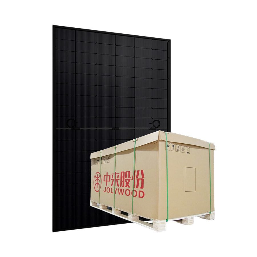 Produktbild Jolywood JW-HD108N 435W Full Black Palette 36 Stück – Bifaziale Glas-Glas Module
