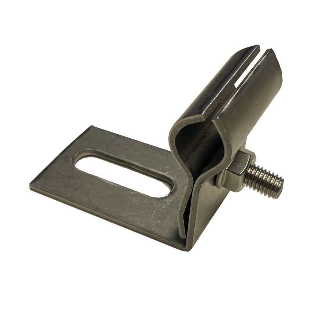 Produktbild Rundfalzklemme aus Edelstahl (A2 1.4301) für PV Montage auf Blechfalzdächern