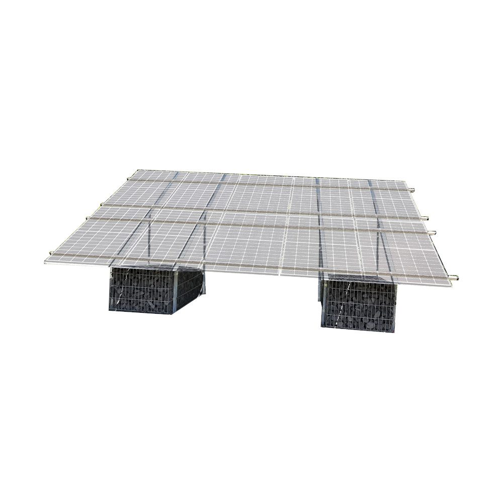 Cestino Solare Plurale – PV Unterkonstruktion mit 2 Gabionen