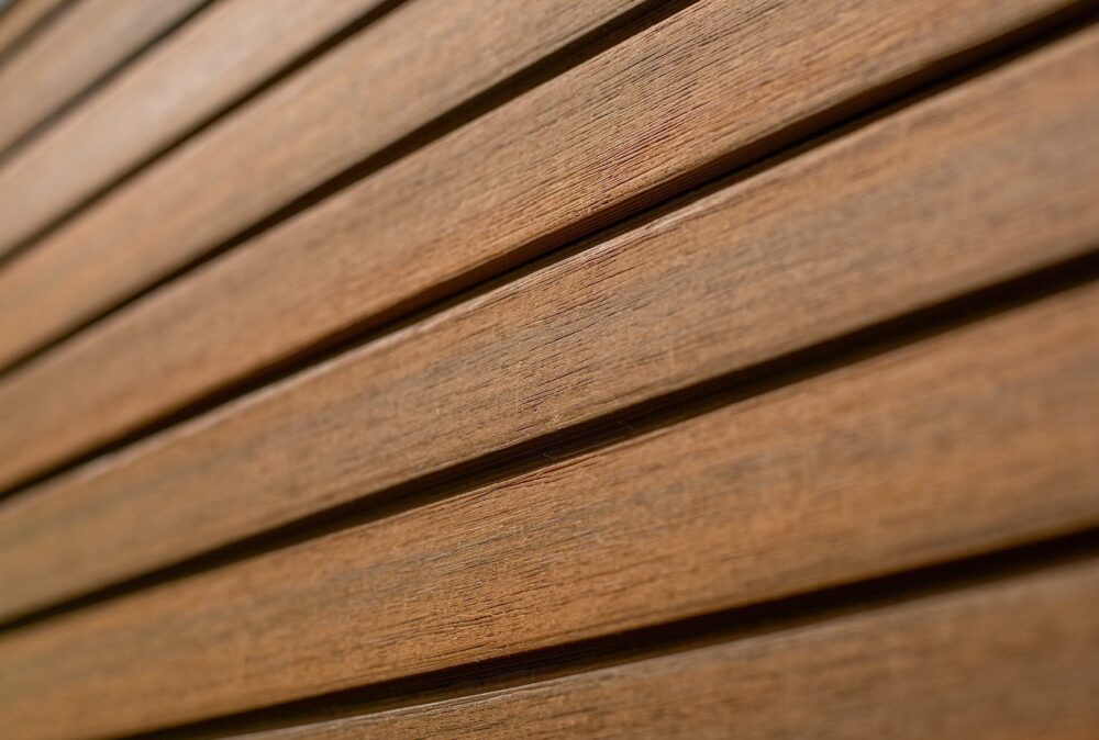 Detailbild: Nauaufnahme WPC Lamellen