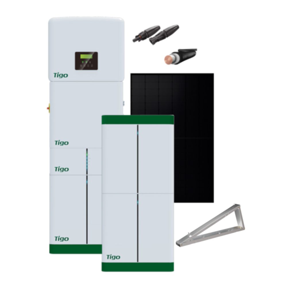 Produktbild PV Anlage 15 kWp mit Tigo TSI Wechselrichter und TSB Speicher 9,2 kWh - UK Flachdach