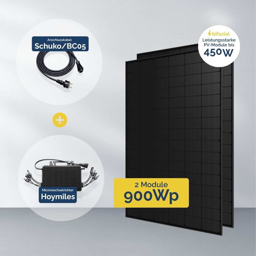 Balkonkraftwerk mit Jolywood JW-HD108N-R3 440W PV-Modulen und ein Hoymiles Wechselrichter HMS-800W-2T