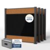 Produktbild FlexPVence Solarzaun 2m hoch mit vier PV Modulen und Speicher