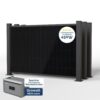 Produktbild BasicPVence Solarzaun 1,20m hoch mit drei PV Modulen und Speicher