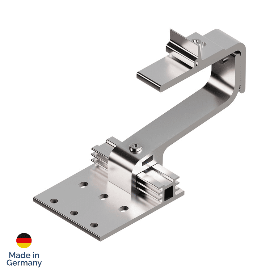 Produktbild für PV Dachhaken Power Hook SL - 3-fach verstellbar aus Aluminium für die Montage der PV Anlage