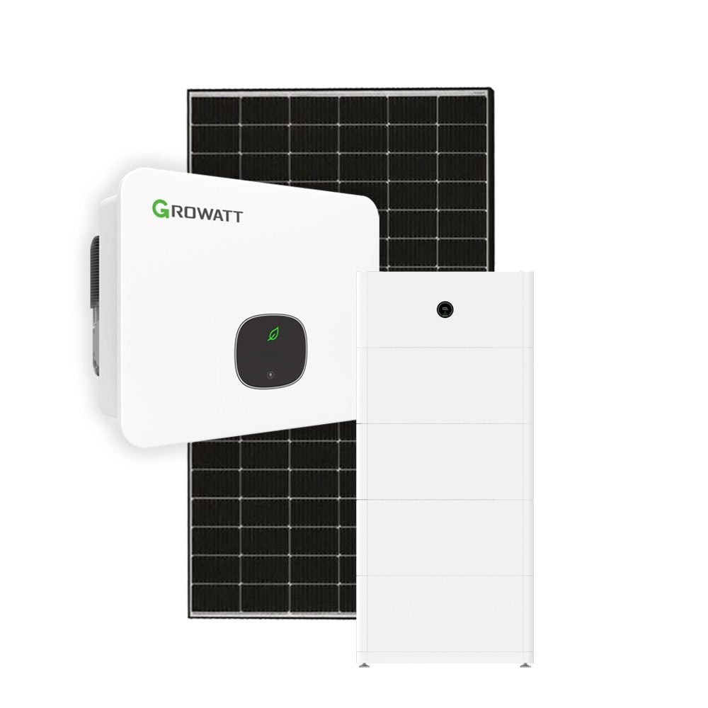 Produktbild: Leistungsstarke PV Module mit Growatt Hybrid Wechselrichter und APX Speicher 20 kWh