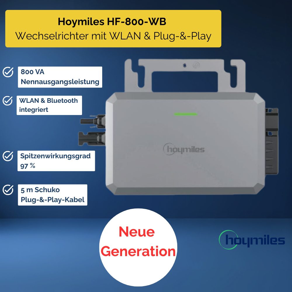 Produktbild Hoymiles HF-800-WB – 800 W Mikro-Wechselrichter mit WLAN & Plug-&-Play