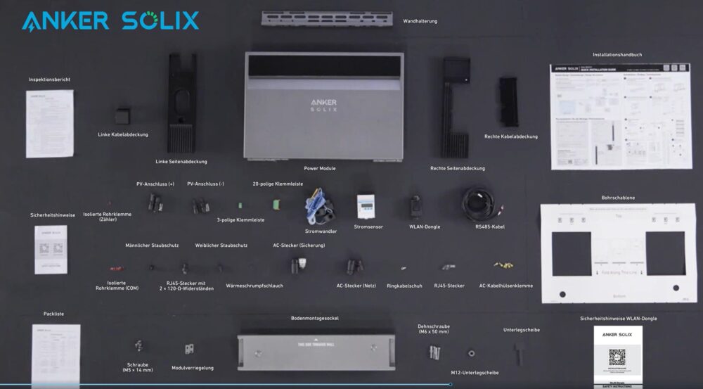 Anker Solix X1 gesamter Lieferumfang