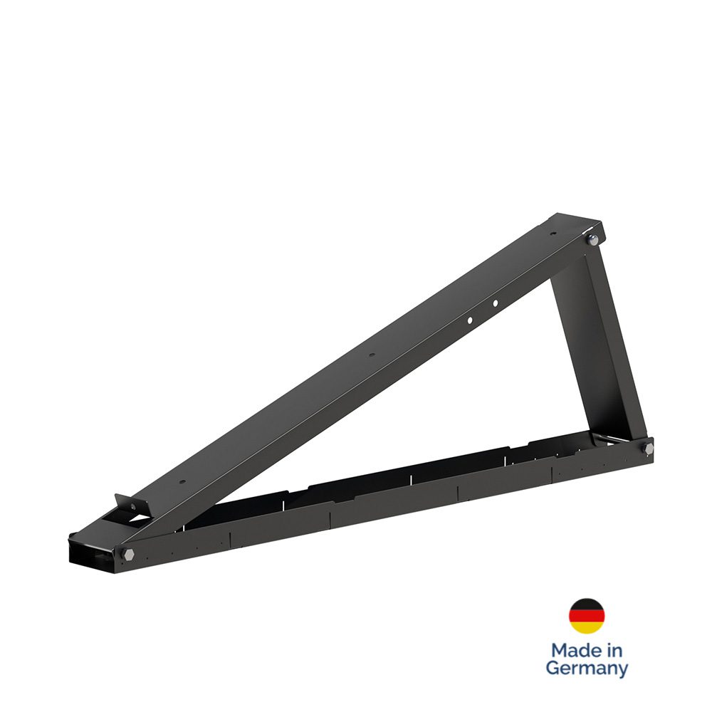 Produktbild FlatFlex Flachdach-Aufständerung Black Line für PV Module Neigungswinkel (10°/15°/20°) - aufgebaut