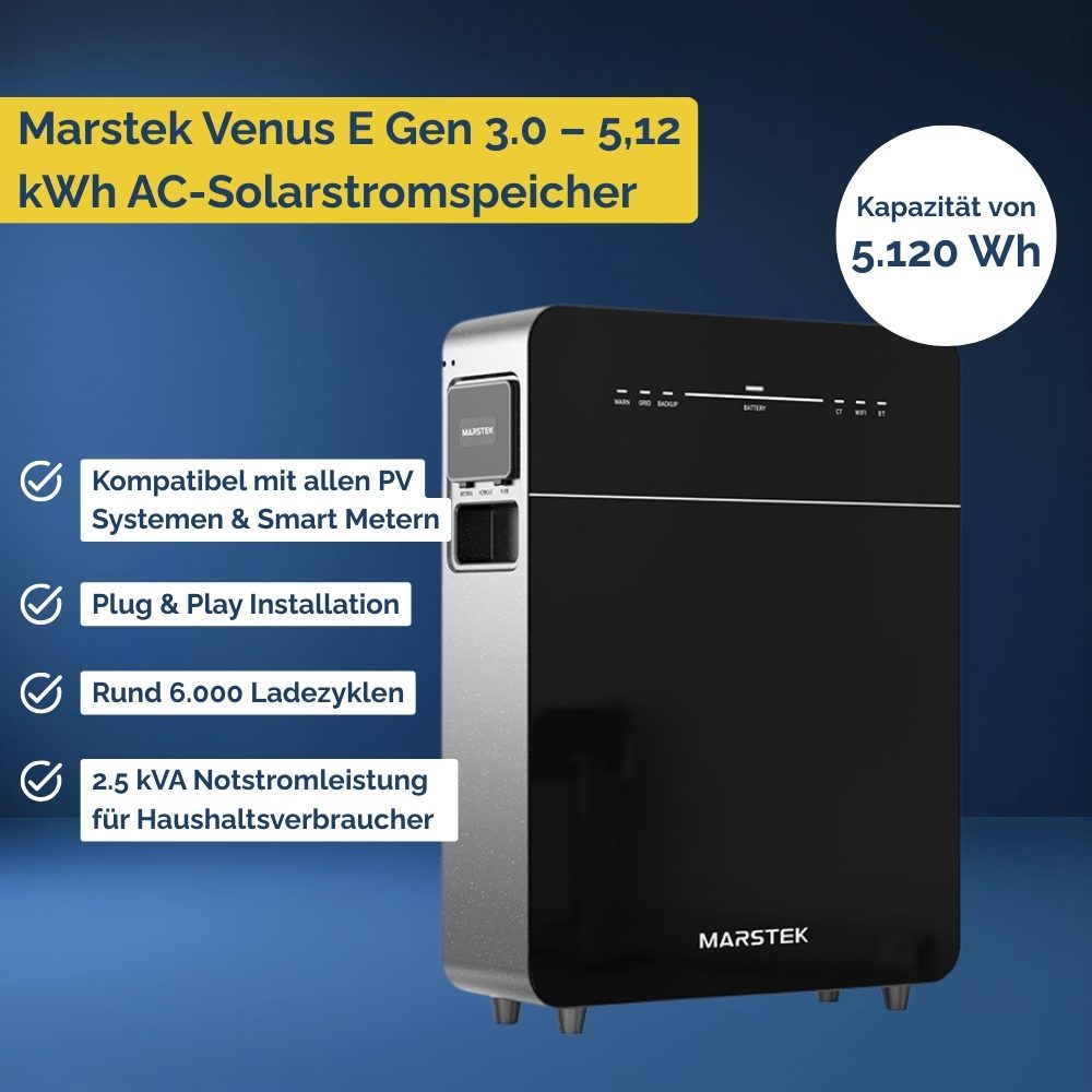 Produktbild Marstek Venus E Gen 3.0 – 5,12 kWh AC-Solarstromspeicher mit Backup & Smart Energy Steuerung Back