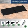 Produktbild - FlatFlex - Flachdach-Aufständerung Set für 2 PV-Module nebeneinander - Montagesystem für PV Module auf Flachdächern