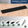 Flachdach Montageset FlatFlex für 4 PV-Module nebeneinander. Flachdach-Aufständerung inklusive Zubehör, Modul-Rahmenhöhe 30-35 mm