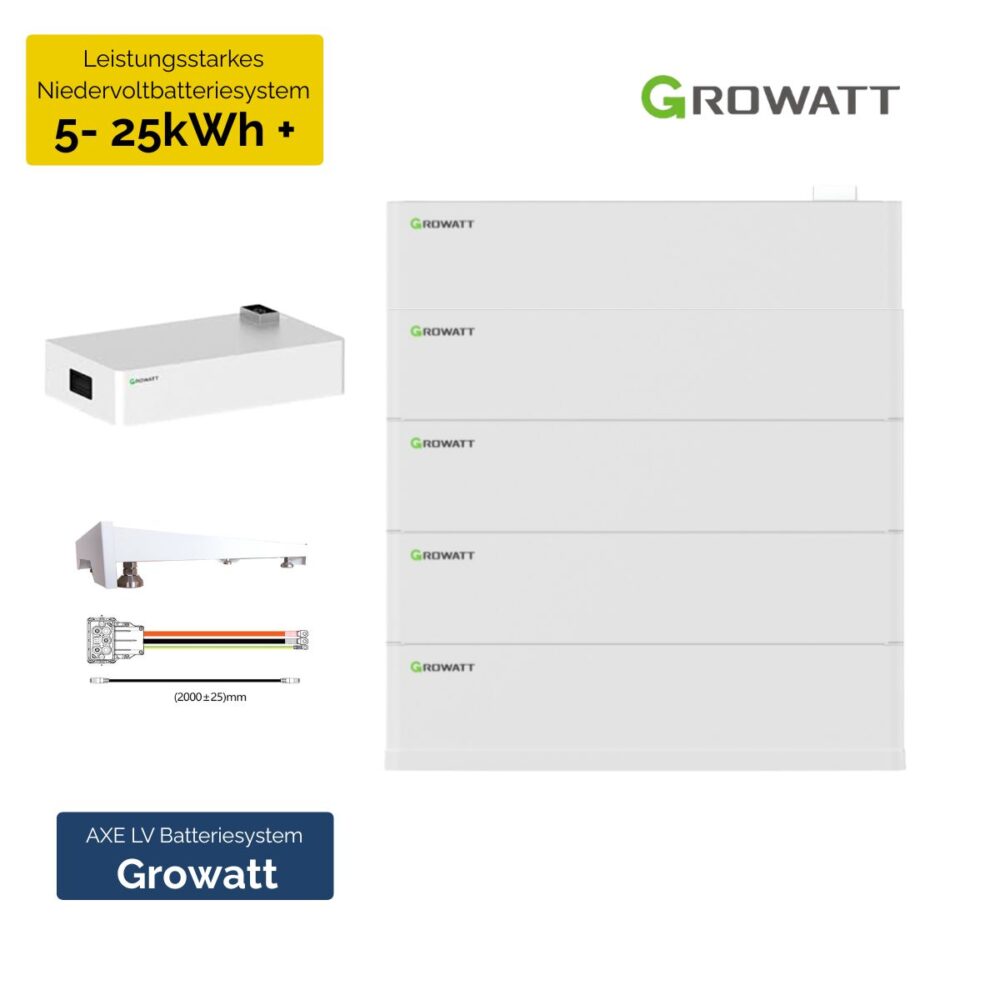 Produktbild Growatt AXE LV Batteriespeicher LiFePO4 – modular 5–25 kWh