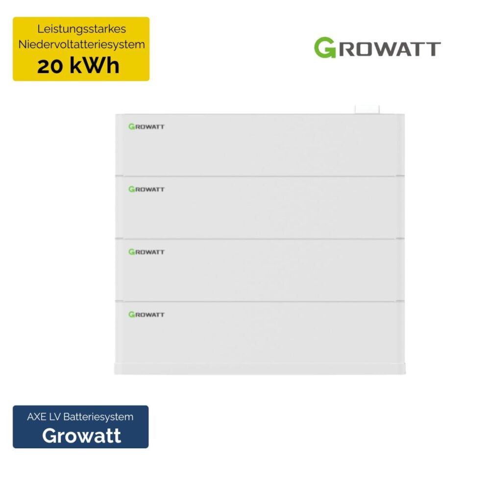 Produktbild Growatt AXE LV Batteriespeicher LiFePO4 – modular 20 kWh