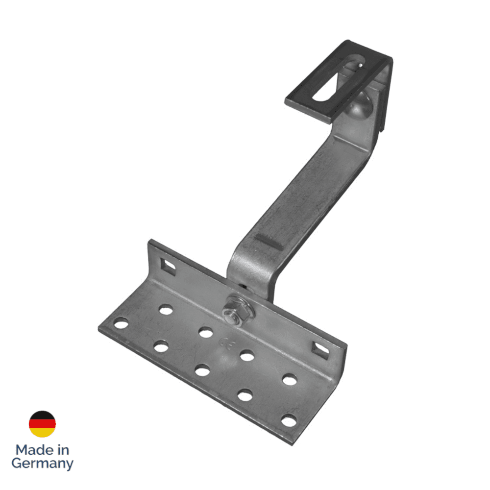 Produktbild PV Dachhaken: Mittellast-Dachhaken 3-fach-verstellbar (1.4016 MT6x30x117mm)