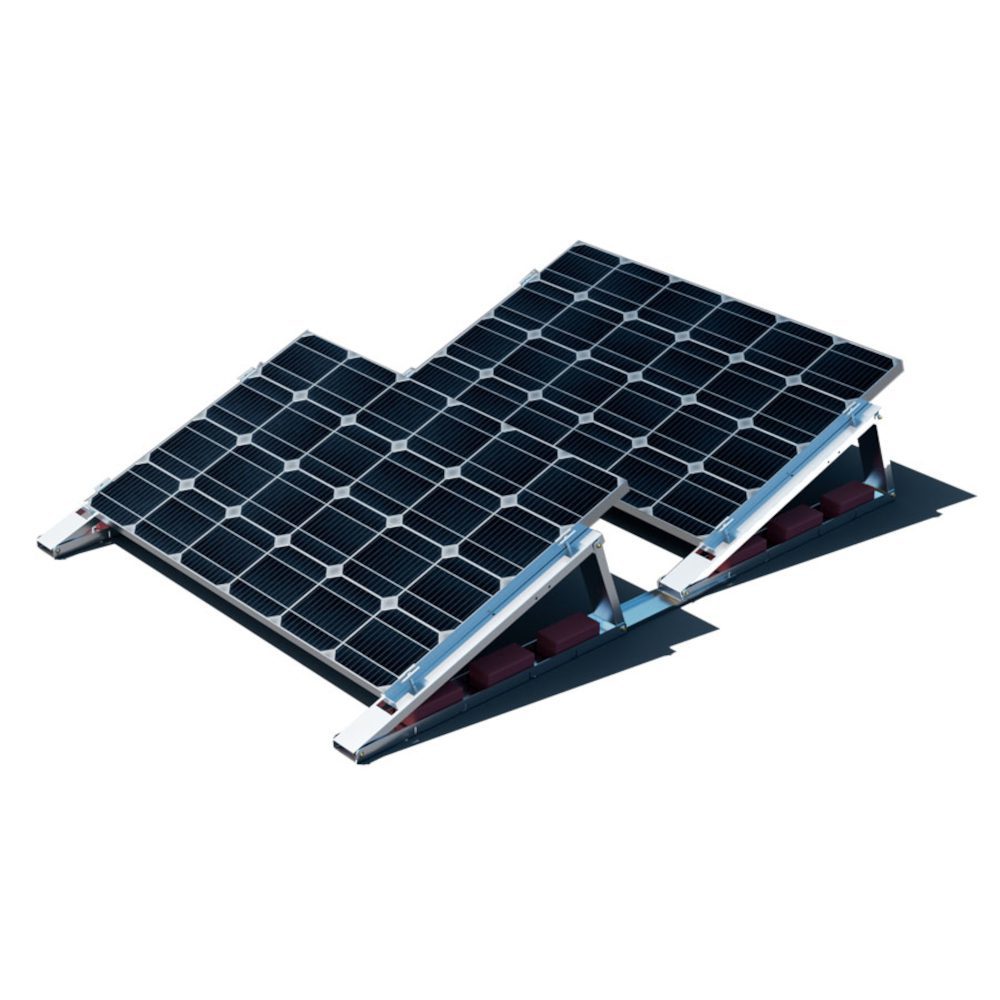 Produktbild für Flachdach-Aufständerung - Flat-Flex-Set - für 2 x PV-Module (hintereinander)