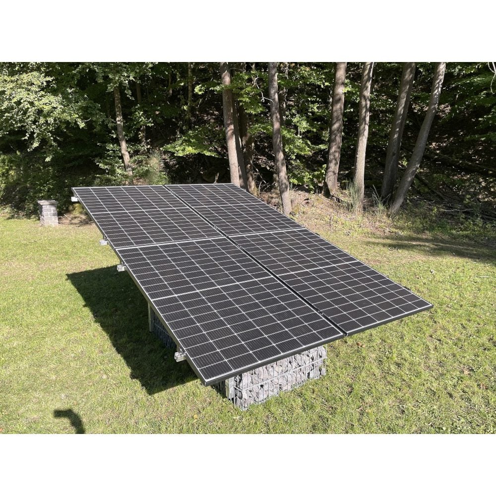 Anwenderbild: PV Modul auf Gabione im Garten