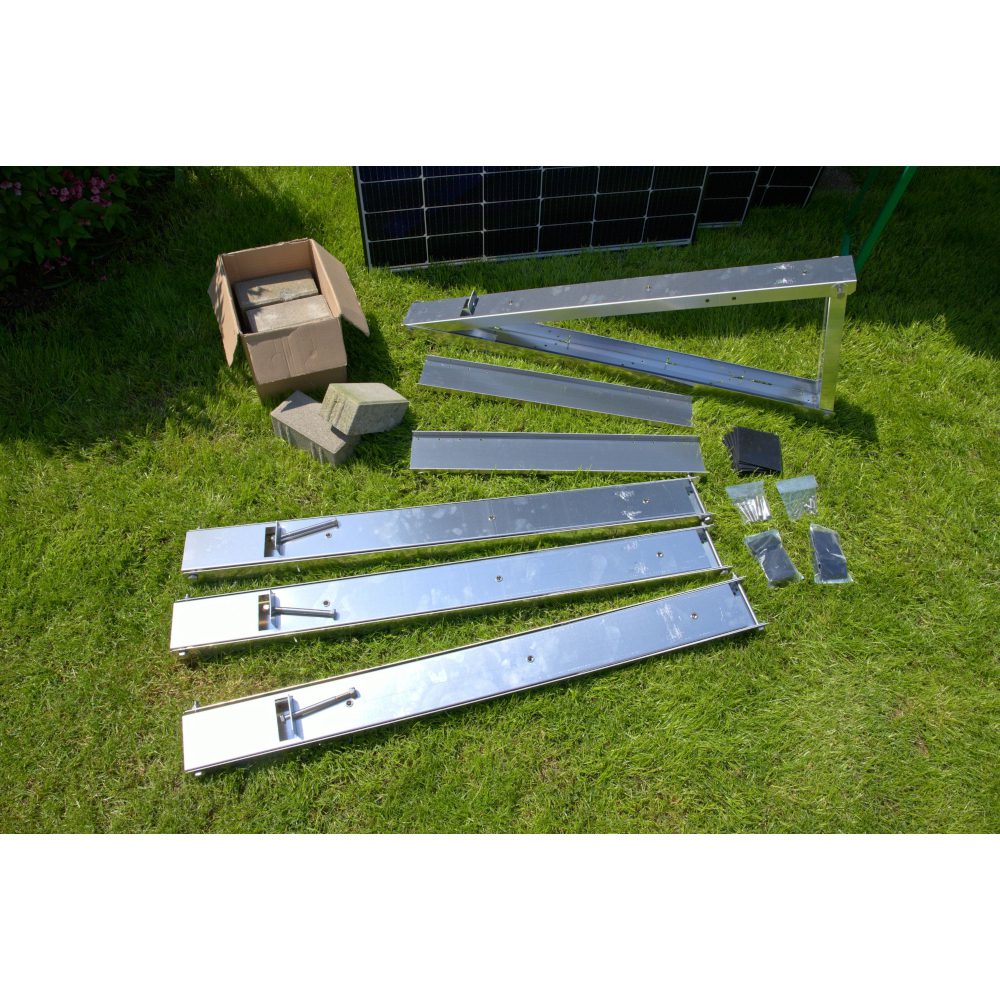 Alternative view of FlatFlex Flachdach-Aufständerung Set für 4 PV-Module hintereinander