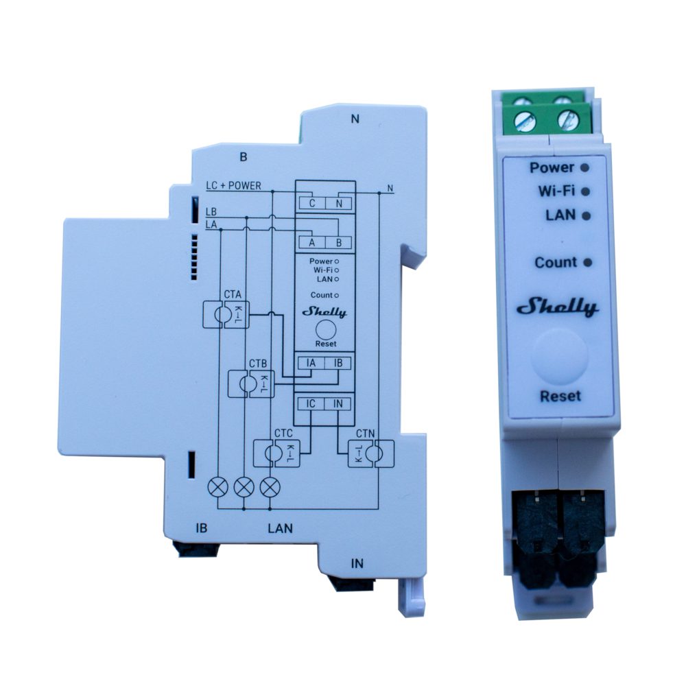 Produktbild: Shelly Pro 3EM Energiezähler