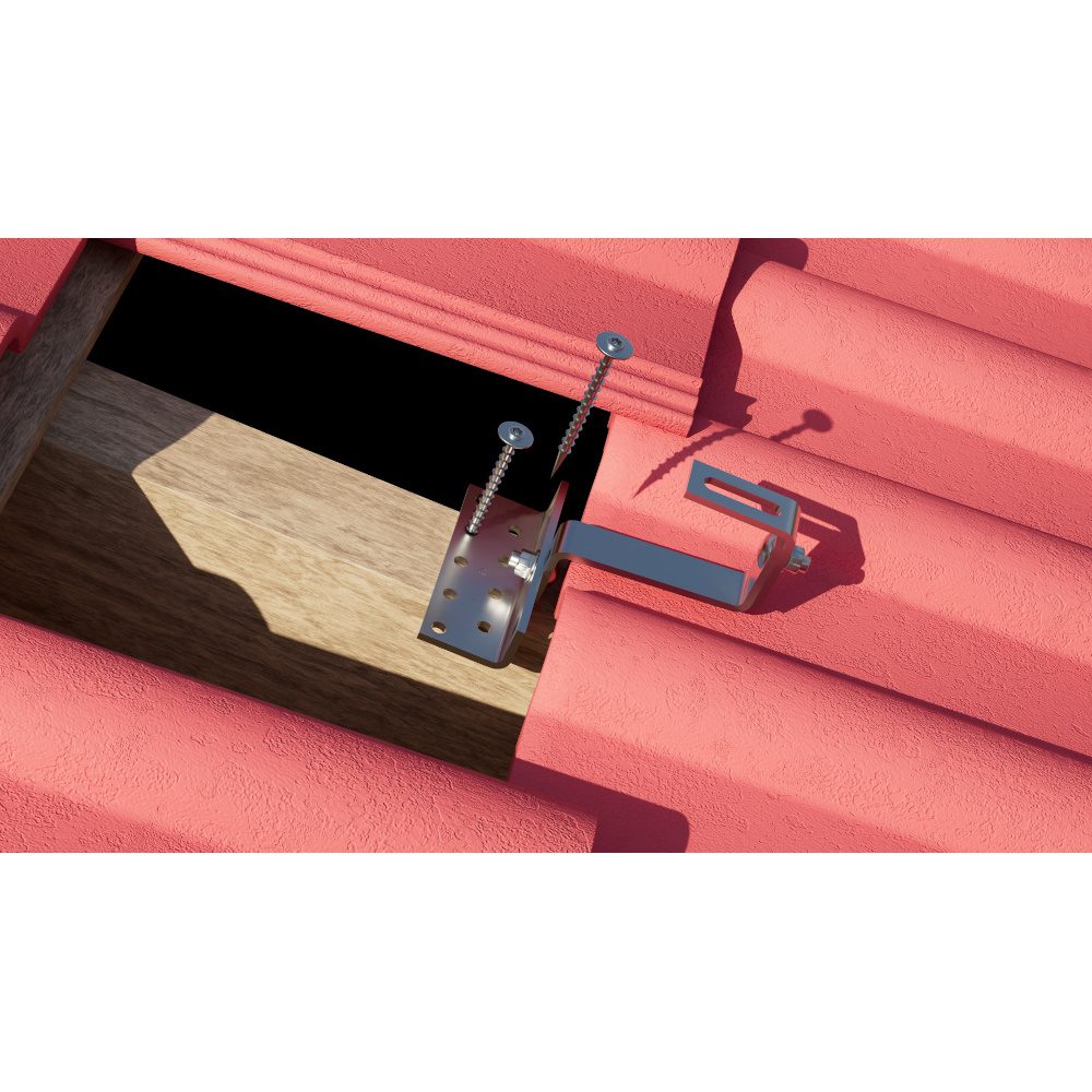 Produktbild Sonder-V8 D+ Dachhaken 3-fach-verstellbar (1.4016- MT8x30x160mm in A2 1.4301) Installation