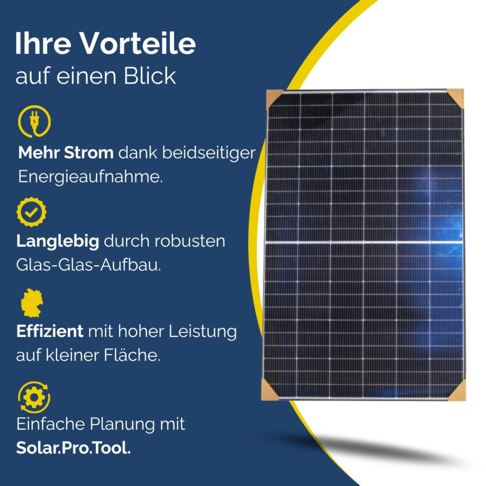 Produktbild Trina Solar Vertex S+ Shield 465W – N-Type Glas-Glas Solarpanel Vorteile