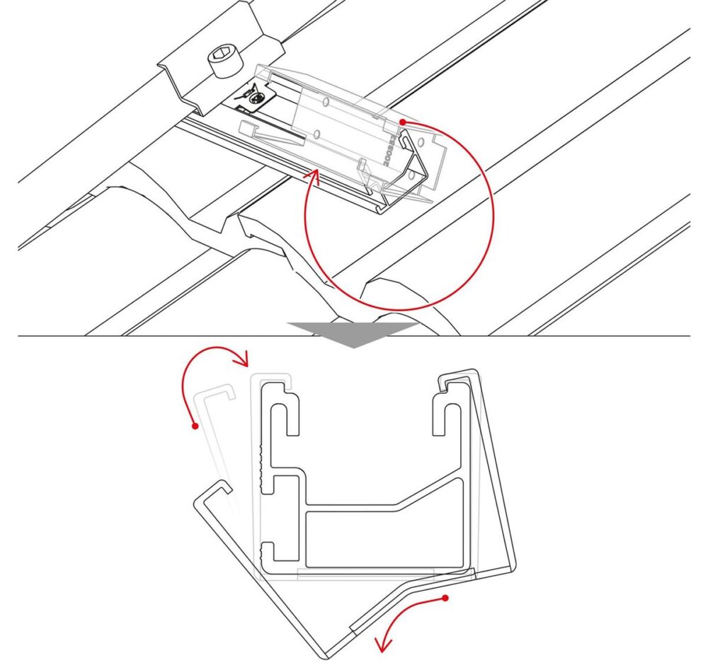 Produktbild K2 BlackCover SingleRail 36 – Abdeckung schwarz 150 mm Skizze
