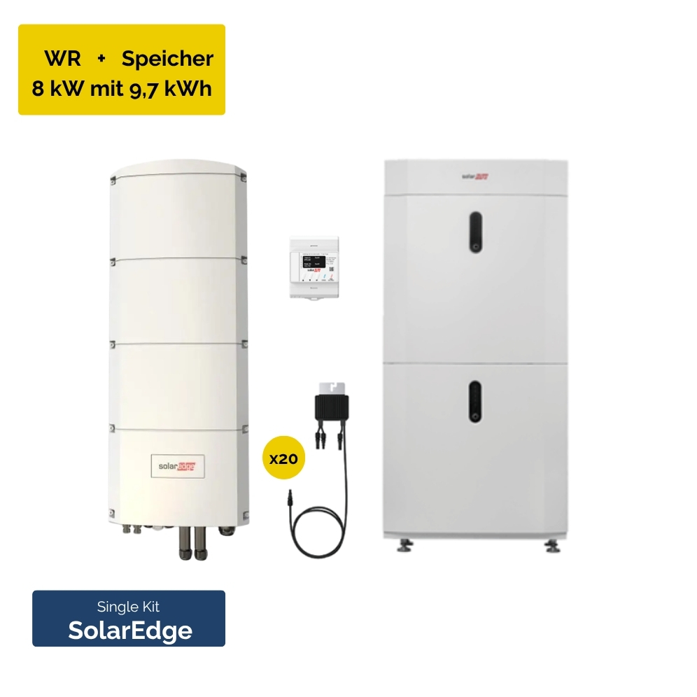 Produktbild SolarEdge Single Kit 8 kW + 9,7 kWh Speicher inkl. 20 Optimierer