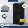 Balkonkraftwerk mit Hoymiles HF-800 - 2x JA Solar PV Module Black Frame und FlatFlex Flachdach Montageset