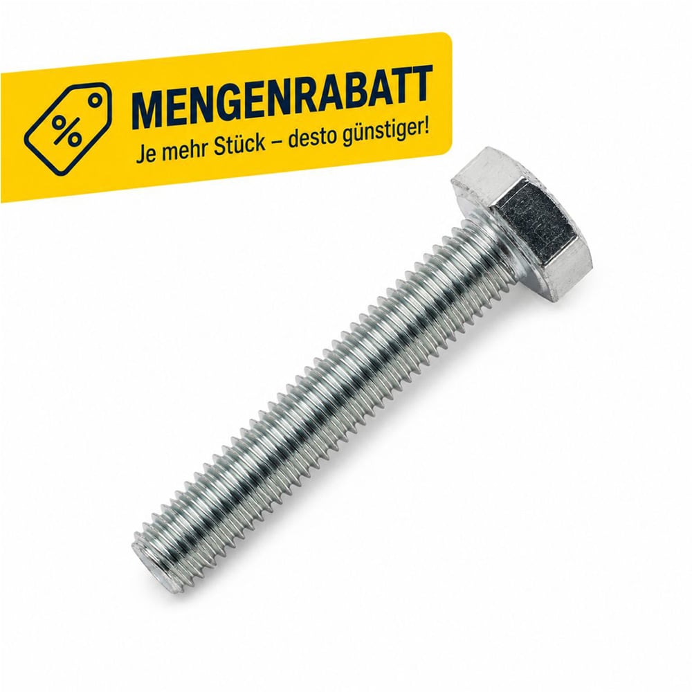 M10 x 130 Sechskantschrauben DIN 931 Edelstahl (A2)