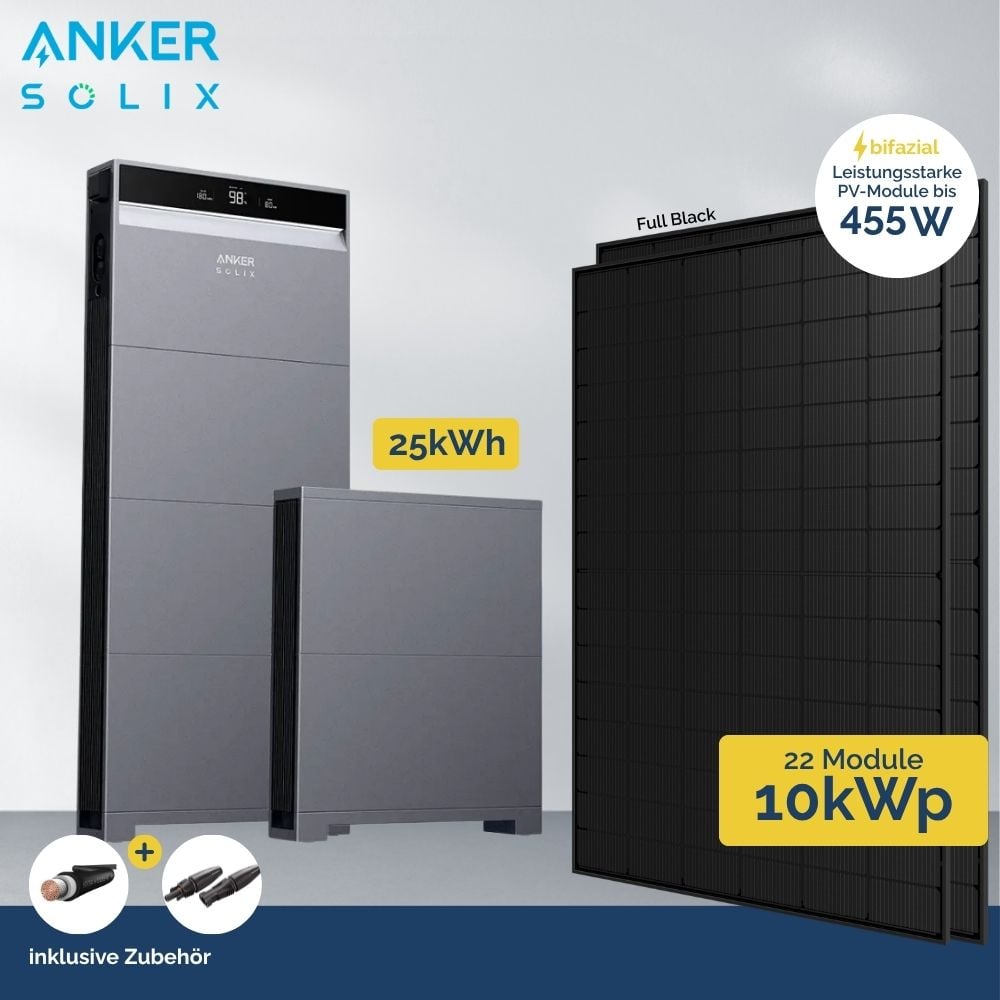 PV Anlage 10 kWp Anker X1 Hybrid Wechselrichter All-in-One - 22 x Ja Solar FB – Bild 6