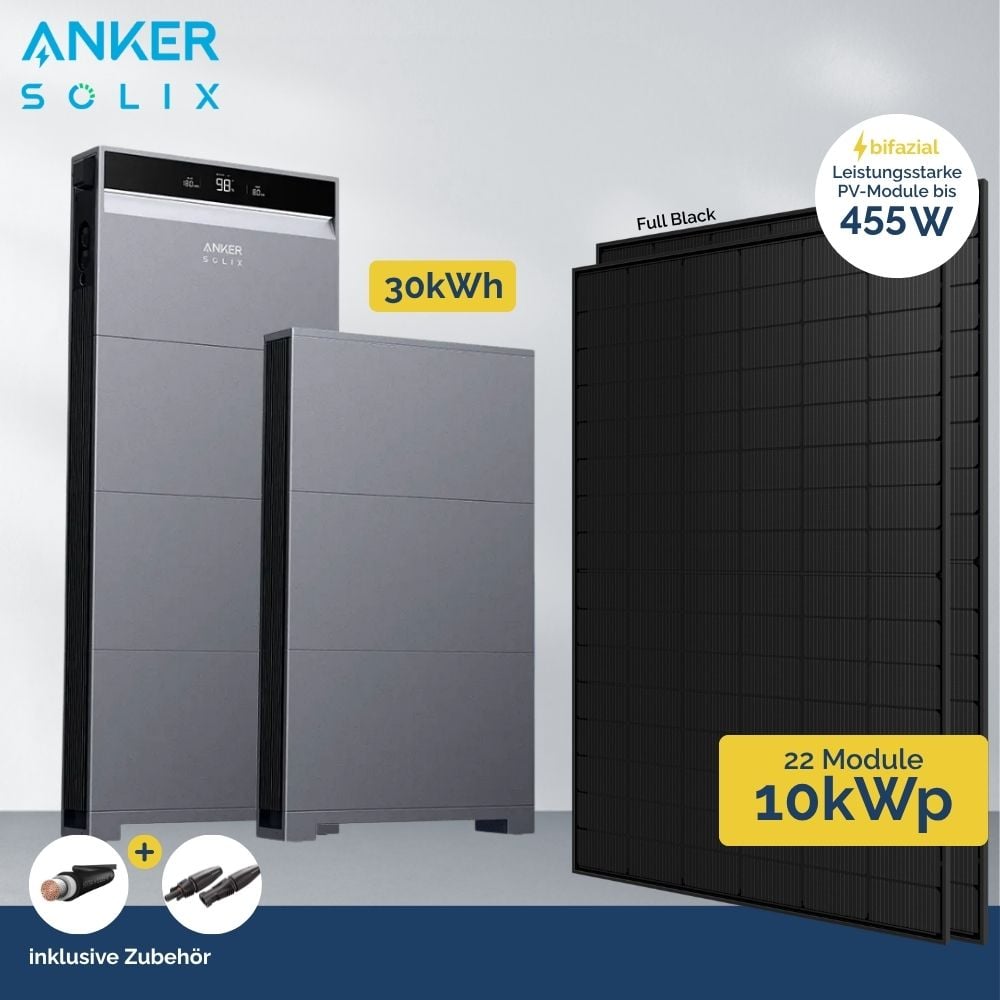 PV Anlage 10 kWp Anker X1 Hybrid Wechselrichter All-in-One - 22 x Ja Solar FB – Bild 7