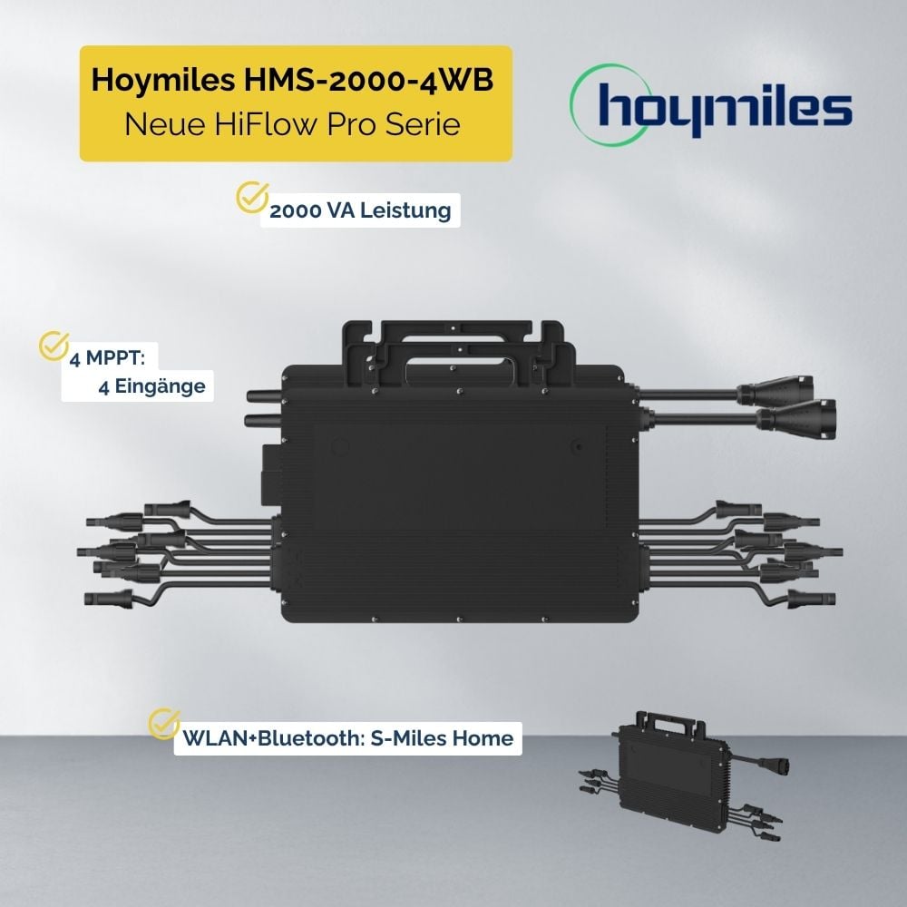 Hoymiles HMS-2000-4WB HiFlow Pro 2000VA – WLAN & Bluetooth | IP67