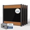 Produktbild FlexPVence Solarzaun 2m hoch mit vier PV Modulen und Speicher