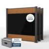 Produktbild FlexPVence Solarzaun 1,80m hoch mit drei PV Modulen und Speicher