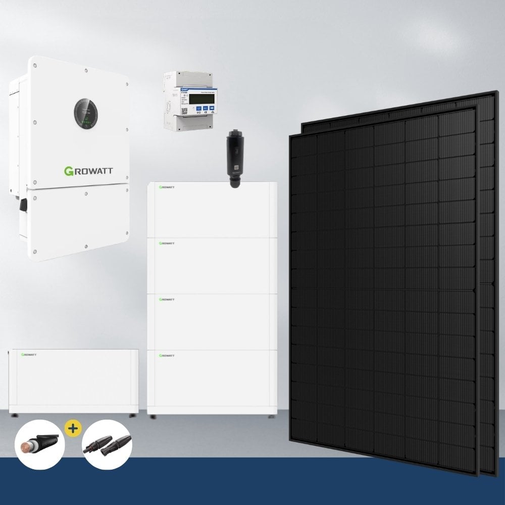 Produktbild PV Anlage 12 kWp Growatt Wit Hybrid - Inselanlage Wechselrichter - 26 x Ja Solar FB 20kWh Speicher