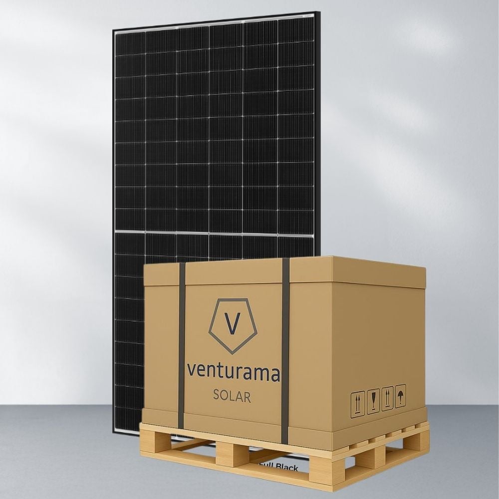Produktbild JA Solar 465W bifazial Glas-Glas JAM54D40 LB Black Frame Solarmodul Palette