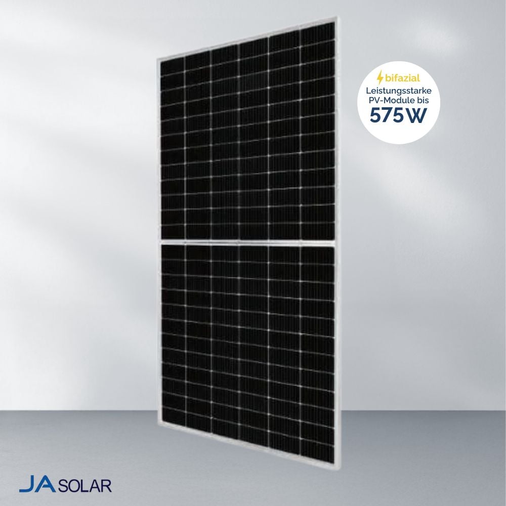 JA Solar 575 W Glas-Glas JAM66D42 Black Frame Solarmodul